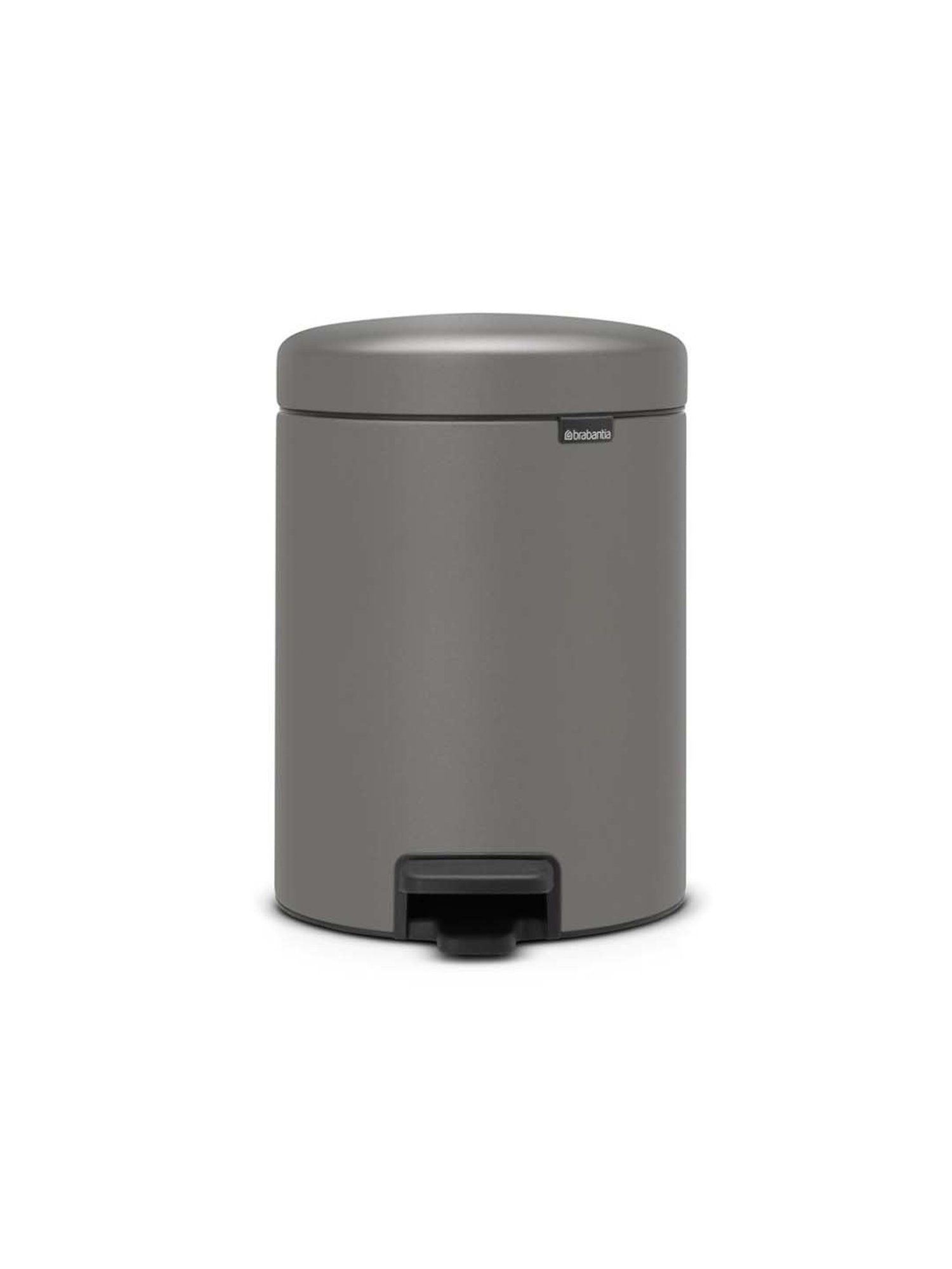 BRABANTIA NewIcon Grey Plastic Pedal Bin (5 L)
