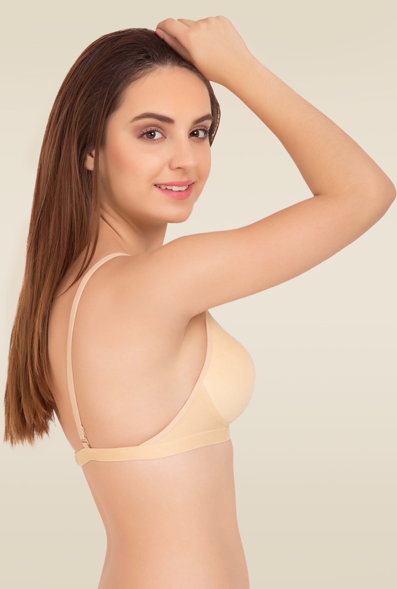 Tweens Beige Non Wired Padded Seamless Bra