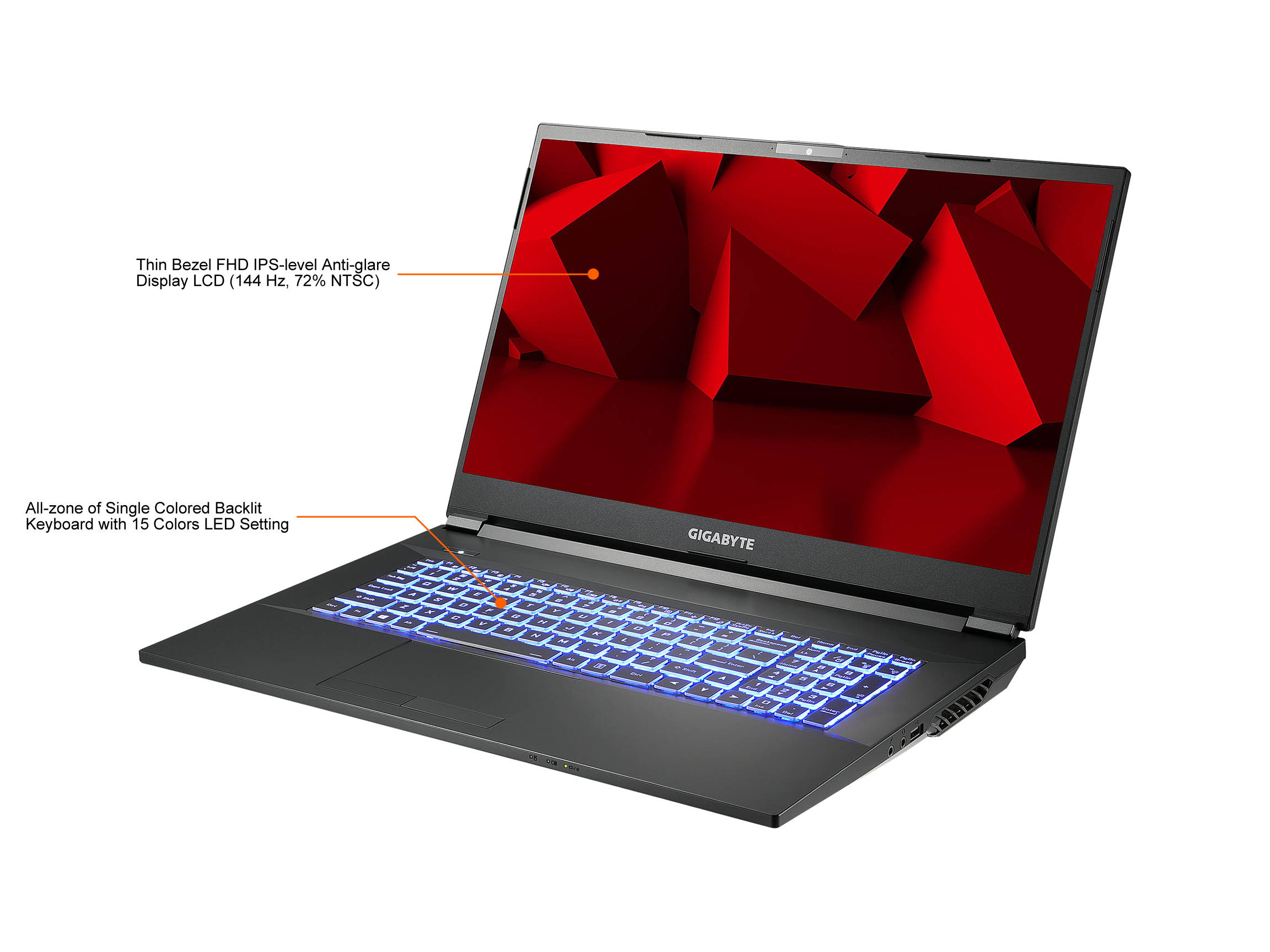 GIGABYTE A7 X1 - 17.3" FHD IPS Anti-Glare 144Hz - AMD Ryzen 9 5900HX - NVIDIA GeForce RTX 3070 Laptop GPU 8GB GDDR6 - 16GB Memory - 512GB PCIe SSD - Windows 10 Home - Gaming Laptop (A7 X1-CUS1130SH)