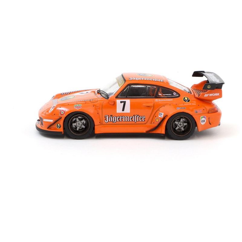 Porsche 993 RWB #7 "Jagermeister" "RAUH-Welt BEGRIFF" 1/64 Diecast Model Car by Tarmac Works