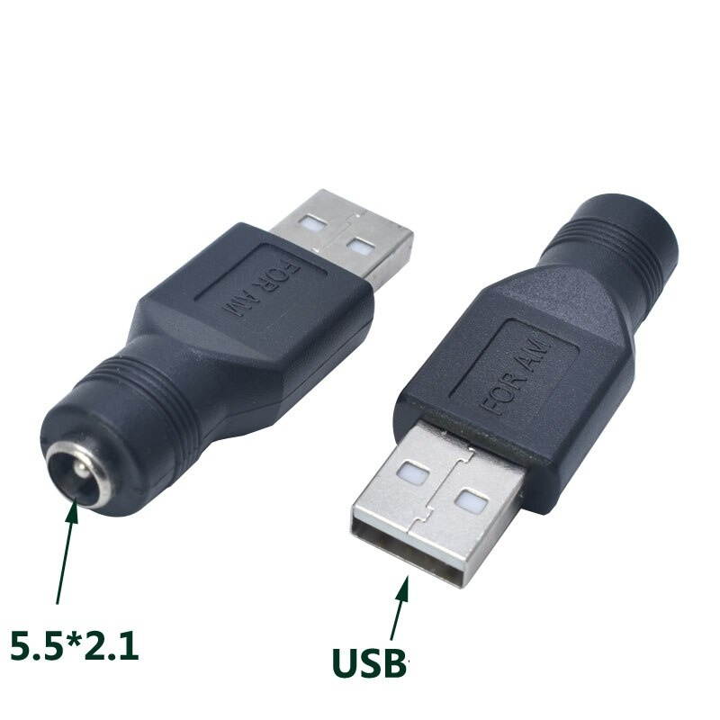 1 PCS 5.5*2.1 mm female jack to 2.0 Male Plug 5V DC Power Plugs Connector Adapter Laptop PC