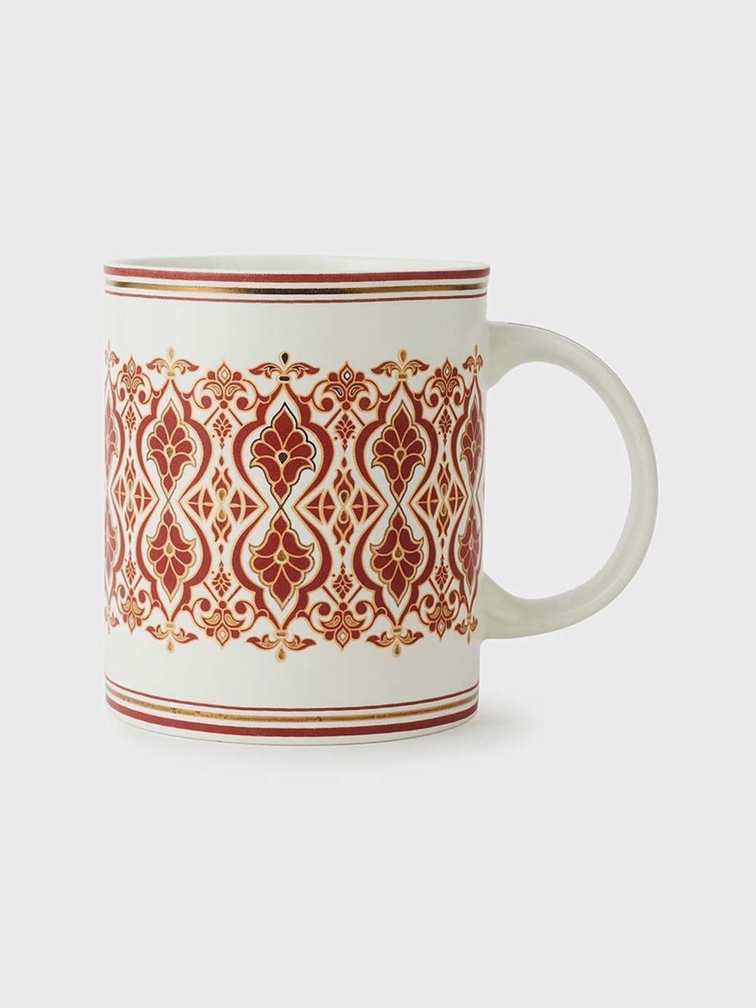 Fabindia Chitra Red Ceramic Monotone Mug (270 ML)