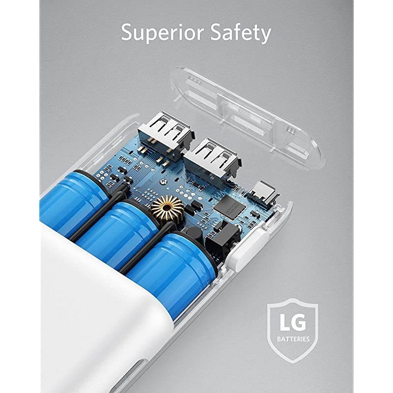 Portable Charger PowerCore 20100mAh Ultra High Capacity Power Bank with 48A Output External Battery Pack for iPhone iPad Samsung Galaxy More White