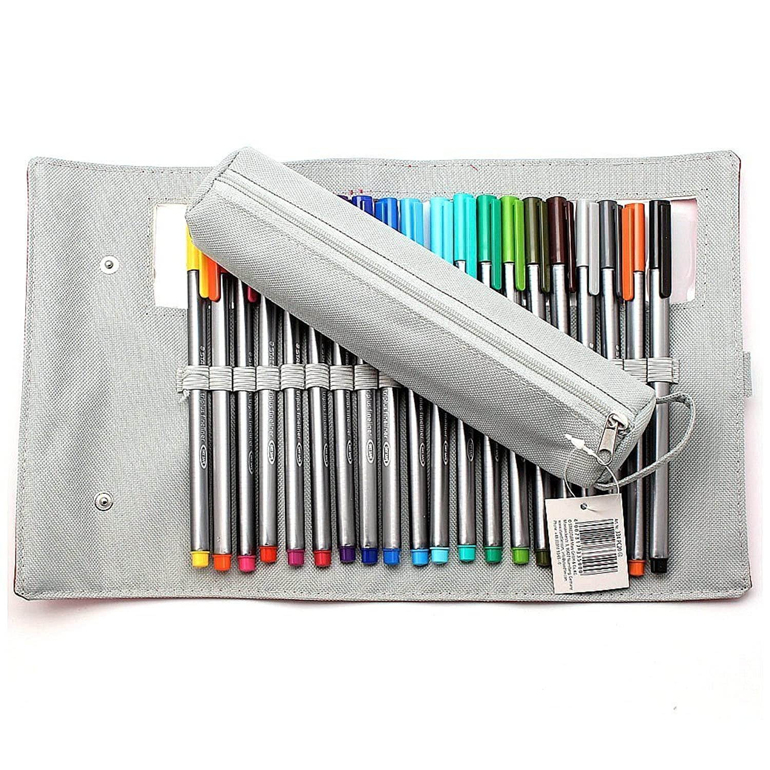 Staedtler Triplus Fineliners 20 Assorted Colours with Pencil Case 334 Pc20