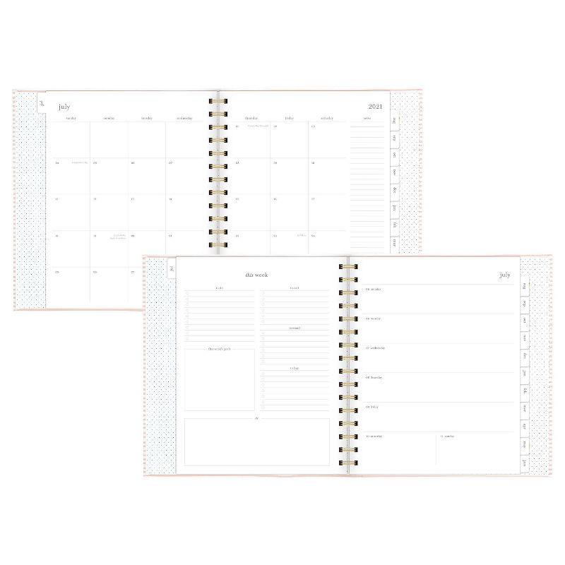 2021-22 Academic Planner 8.75" x 6.875" Concealed Wire Weekly/Monthly Pink Stripe - Sugar Paper™
