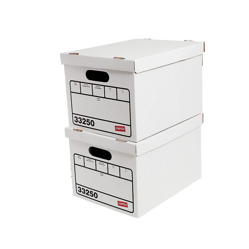 Staples Basic Duty Storage Boxes Letter/Legal Size 10/PK 33250