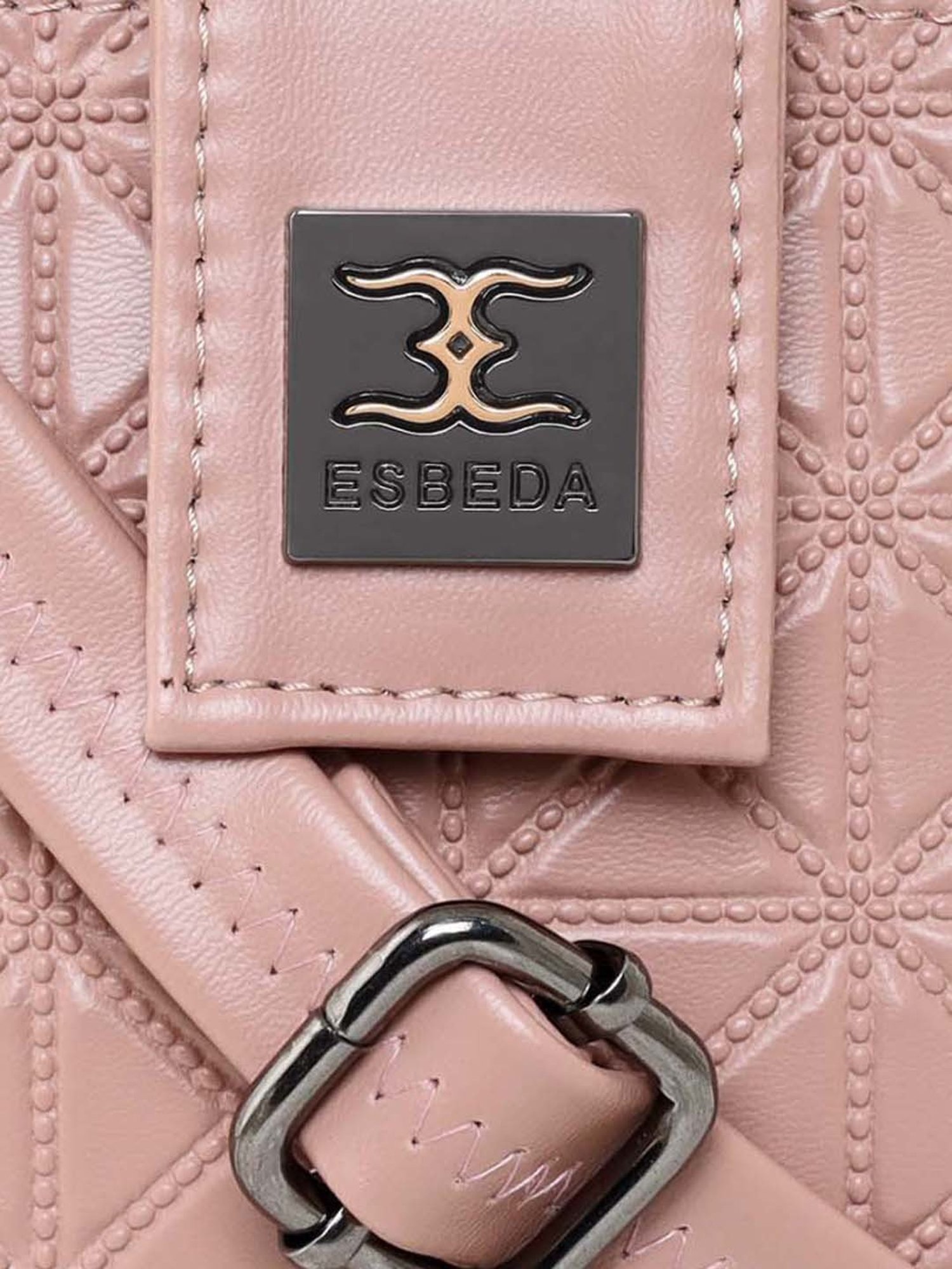 Esbeda Peach Solid Small Sling Handbag