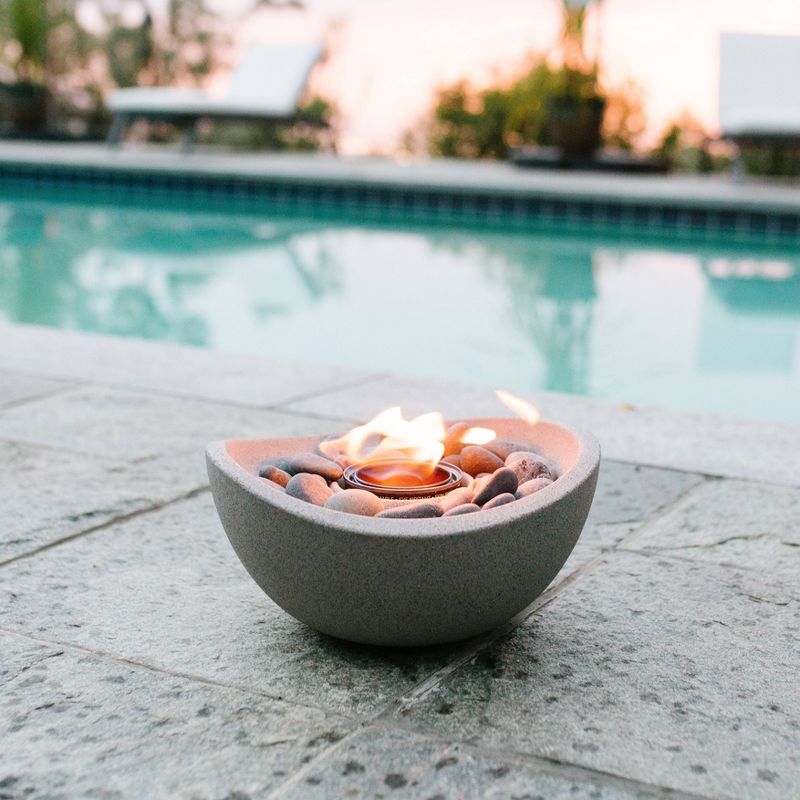 Wave Table Top Fire Bowl - Gray - Terra Flame