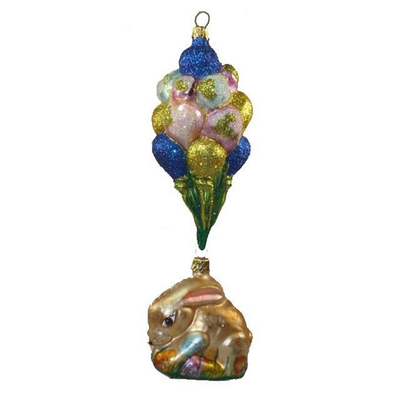 Larry Fraga Up Up & Away Ornament Easter Ballons Bunny  -  Tree Ornaments