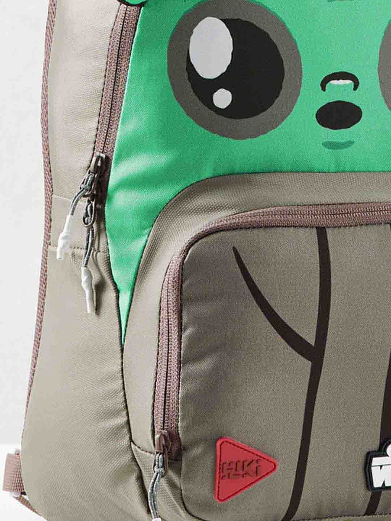 Wiki Back to School Champ 1 Beige & Green Polyester Printed Backpack - 11 Ltrs