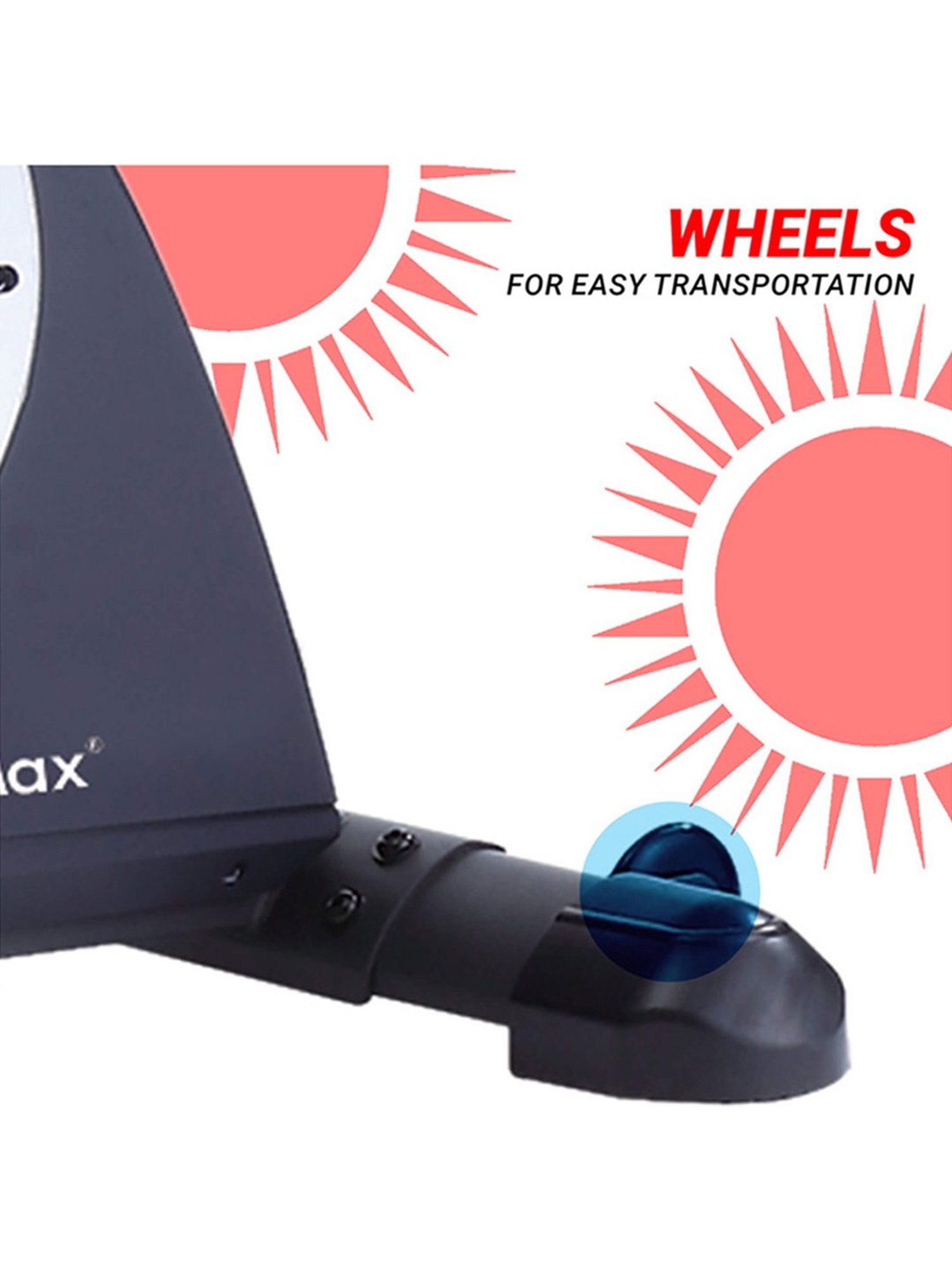 PowerMax Fitness BR-800 Recumbent Bike (Grey)