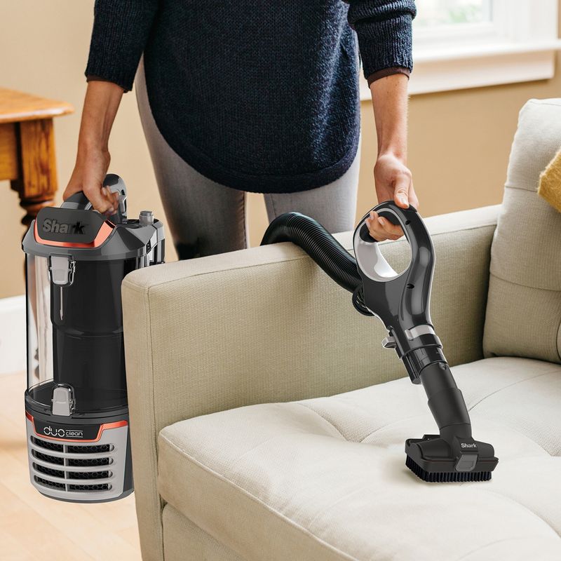 Shark NV771 DuoClean Lift Away Speed Bagless Upright HEPA Vacuum Cleaner for Carpet and Hard Floors, Purple (Certified Refurbished)