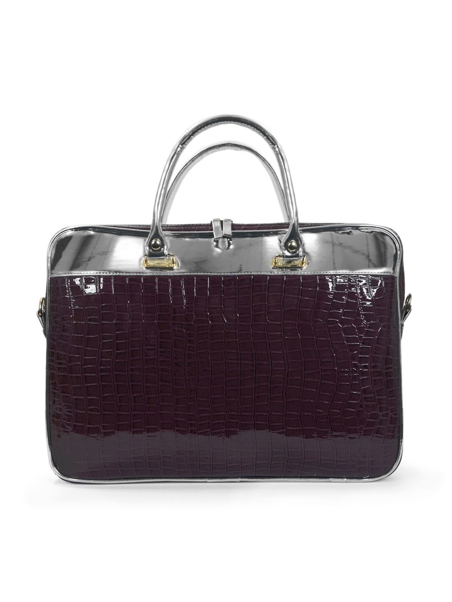 Modern Myth Purple Textured Large Laptop Handbag