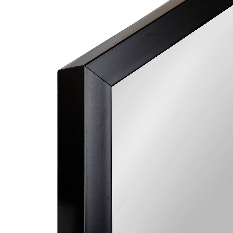 24" x 36" Laverty Hexagon Wall Mirror Black - Kate & Laurel All Things Decor