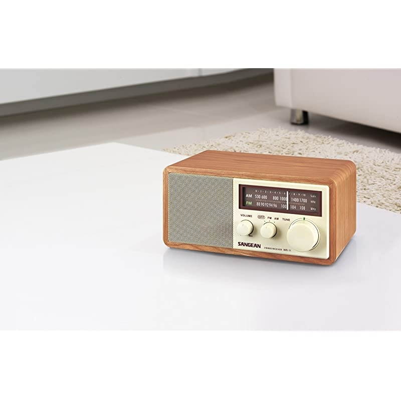 WR11 Wood Cabinet AMFM Table Top Analog Radio Renewed