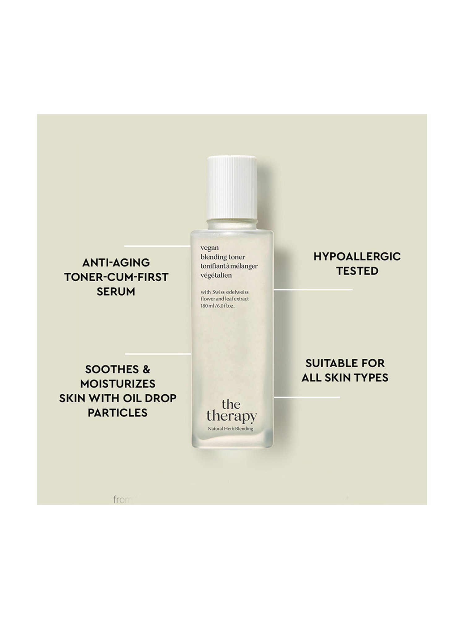 The Face Shop Therapy Organic Vegan Blending Toner - 180 ml