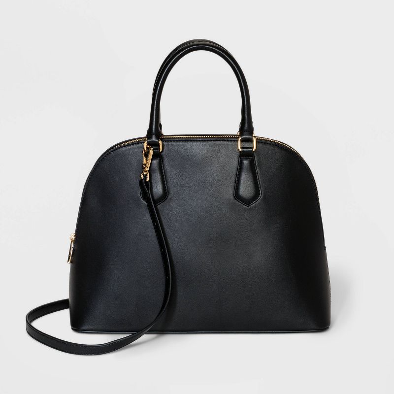 Dome Satchel Handbag - A New Day™ Black