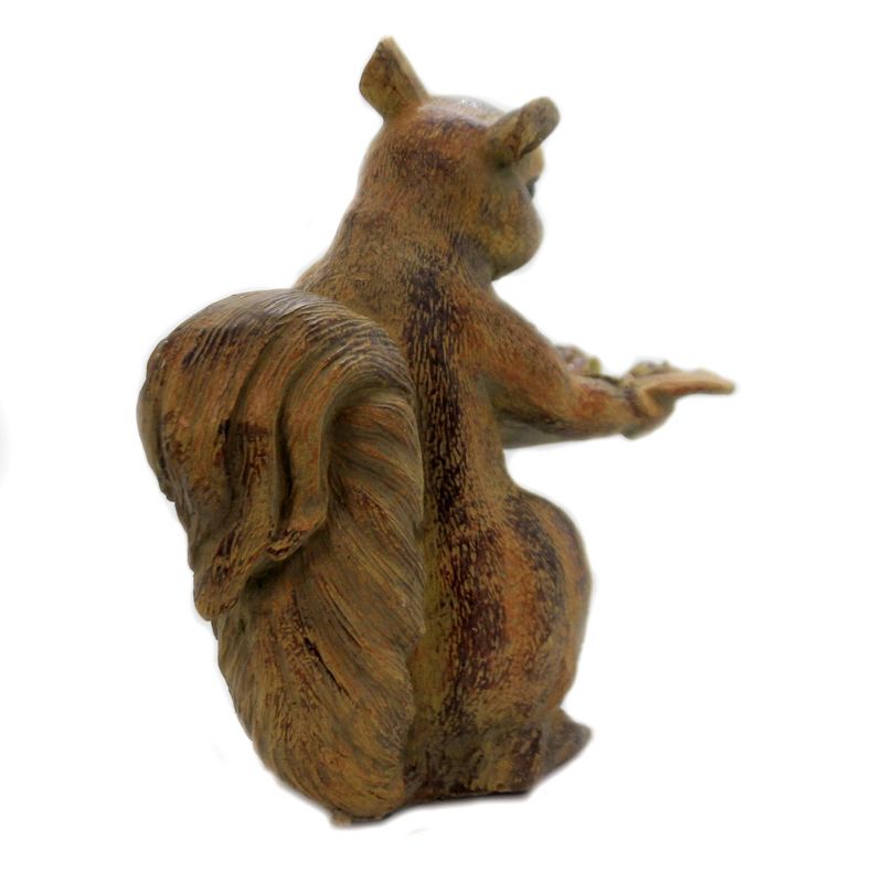 Home Decor 11.0" Squirrel Holding Leaf Tray Fall Thanksgiving  -  Decorative Figurines