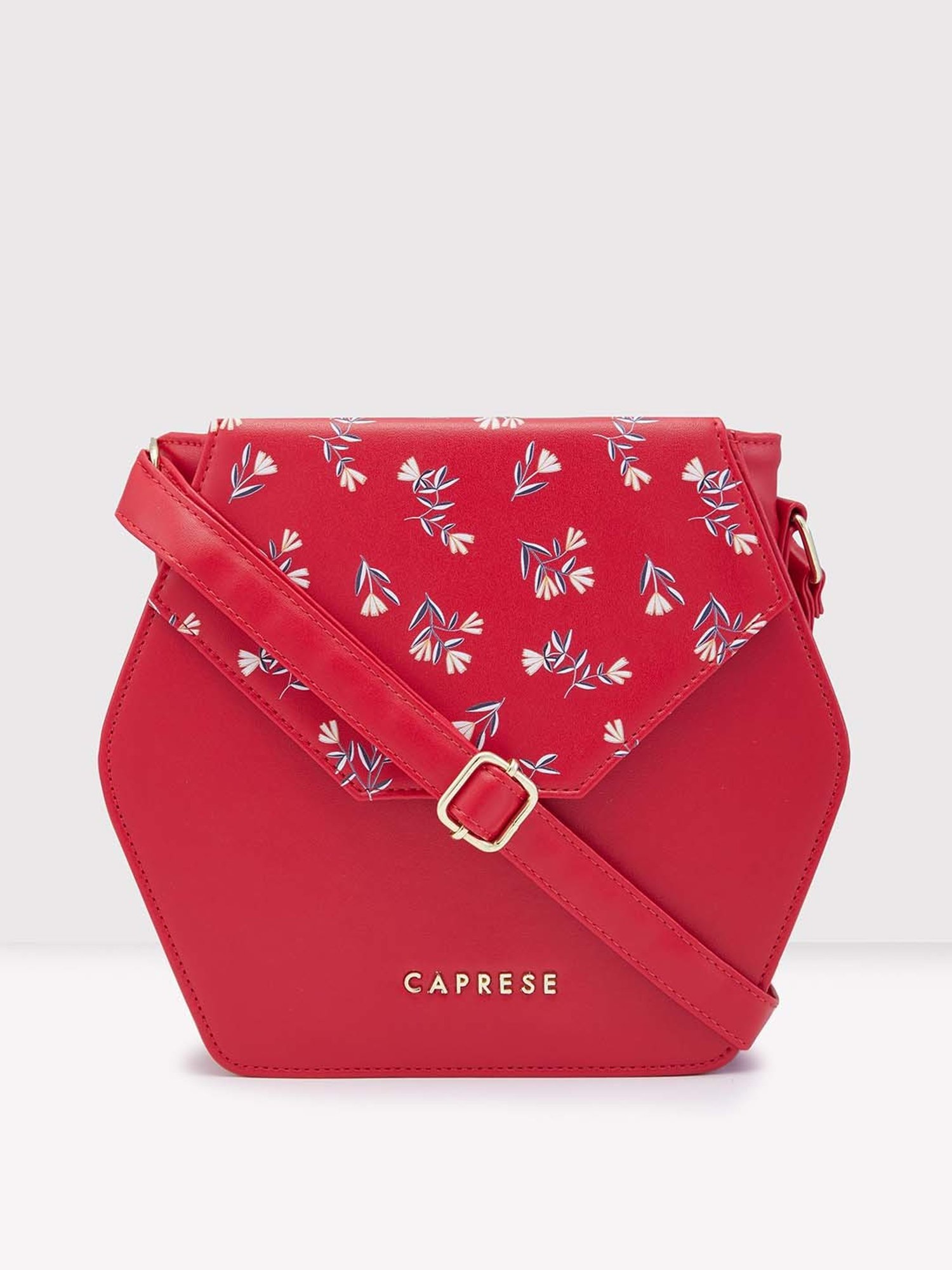 Caprese MERIDA Red Floral Medium Sling Handbag