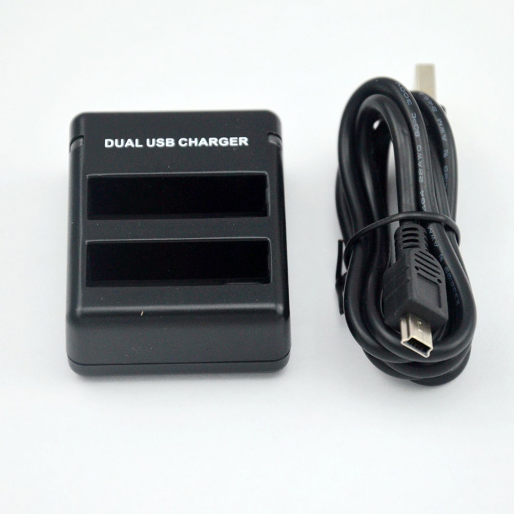 New Gopro hero 4 battery charger USB Dual port Charger for Gopro Hero 4 Gopro4 AHDBT-401 battery