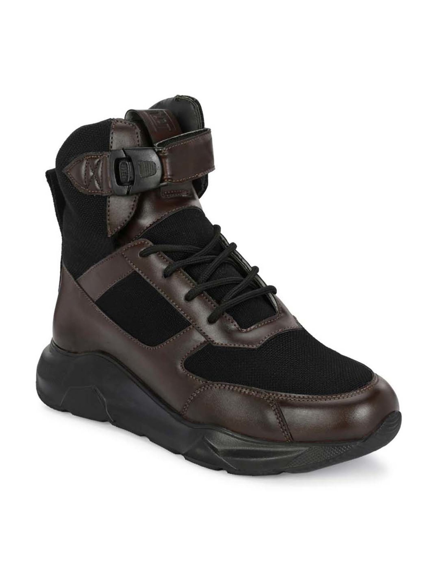Eego Italy Men's Brown Ankle High Sneakers