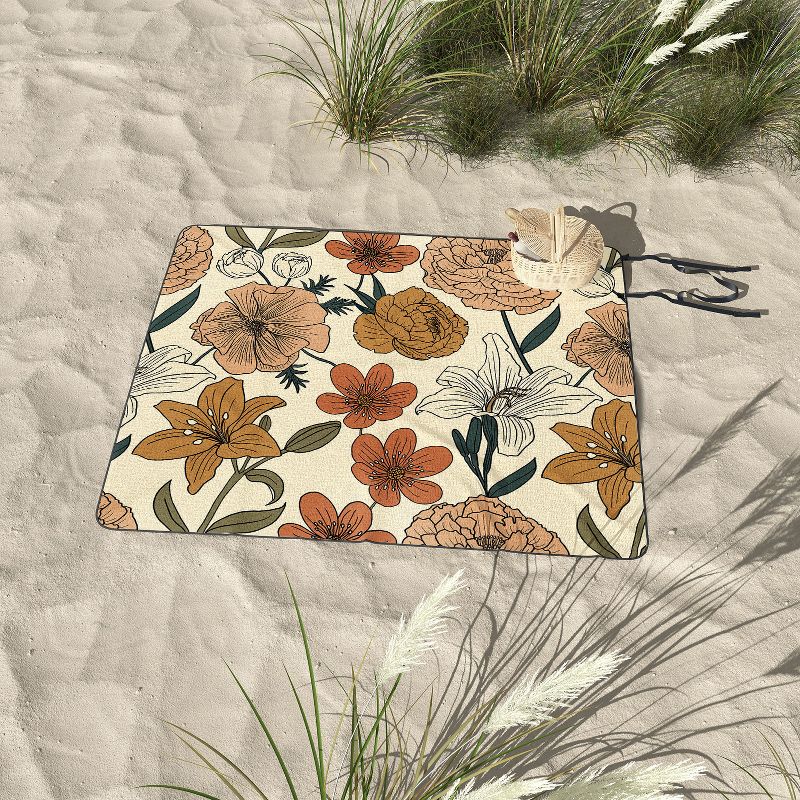 Emanuela Carratoni Spring Floral Mood Picnic Blanket - Deny Designs