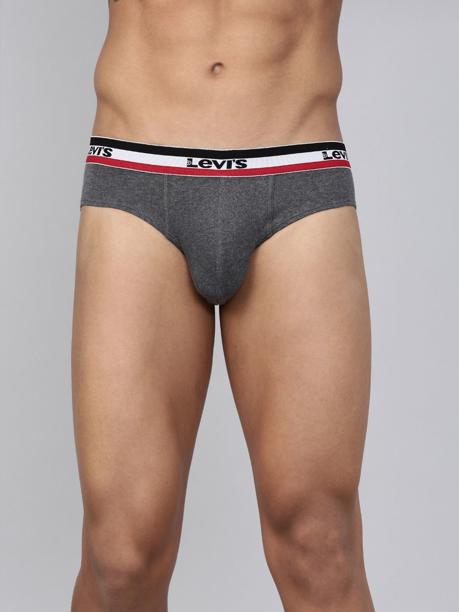 Levi's Grey Cotton Regular Fit Briefs