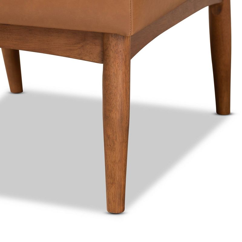 Sanford Tan Wood Dining Chair Walnut Brown - Baxton Studio