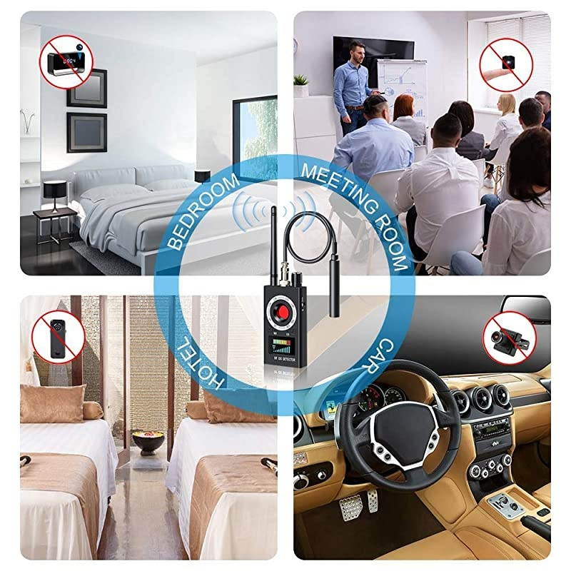 Spy Detector, RF Signal Detector & Camera Finder, Bug Detector, Wireless Hidden Camera Detector for GPS Tracking GSM Listening Device Finder