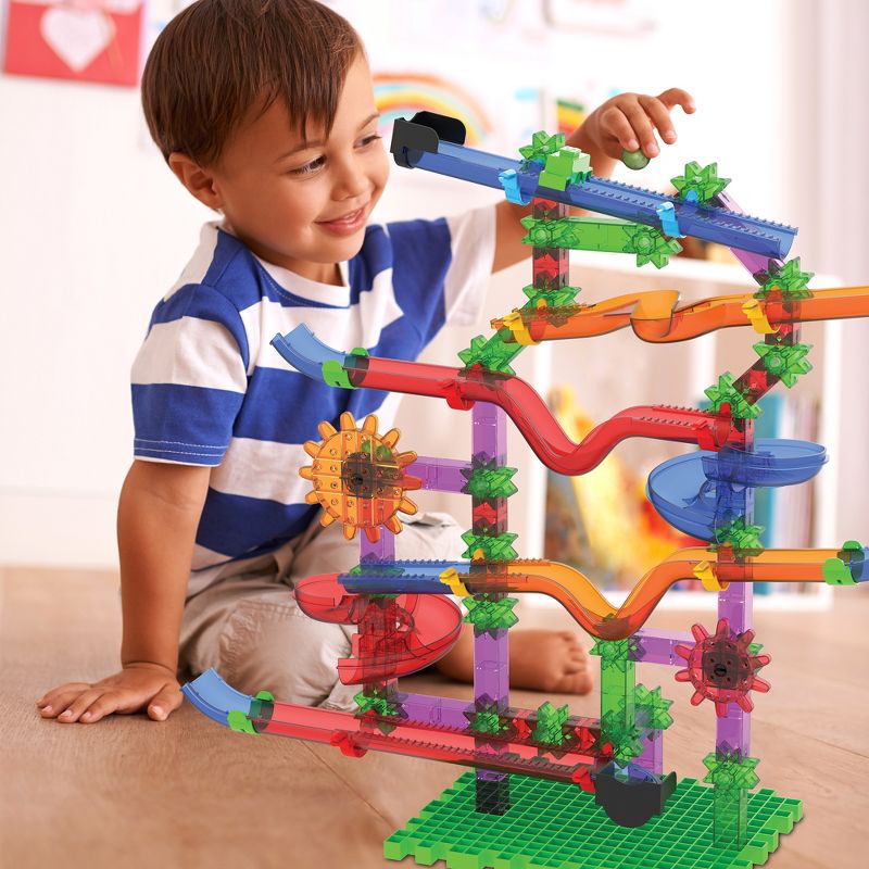 The Learning Journey Techno Gears Marble Mania STEM Construction Set Whirler 2.0 Marble Run 80+ pieces