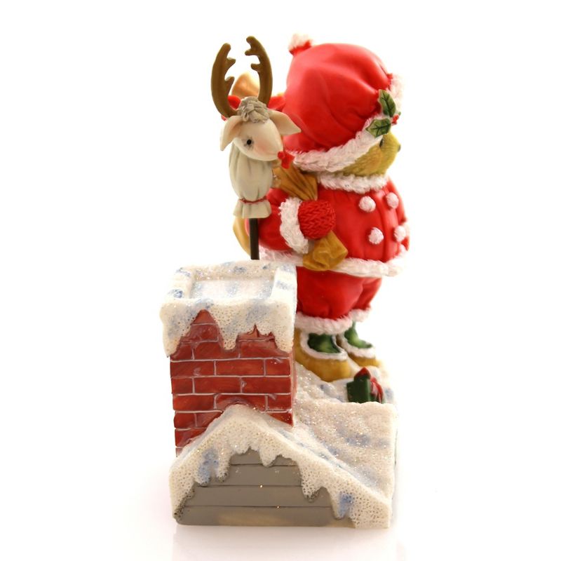 Cherished Teddies Santa Bear On Rooftop  -  Decorative Figurines