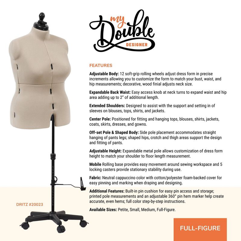Dritz Full-Figure Dress Form Double Designer