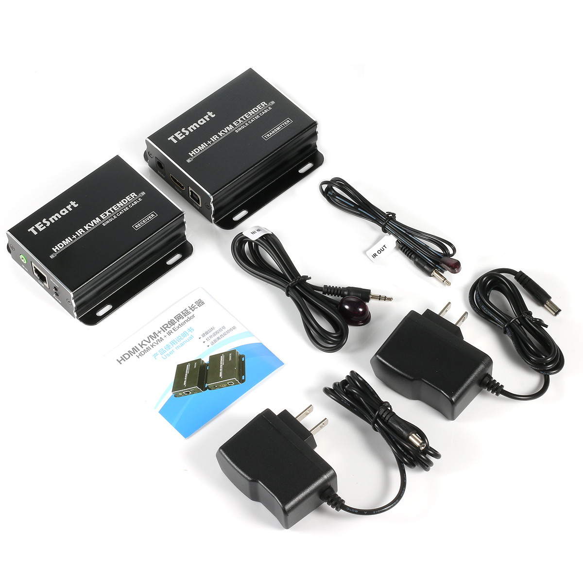 TESmart HDMI KVM Extender 196ft 1080p IR UTP LAN cable CAT5e/6 long distance long range