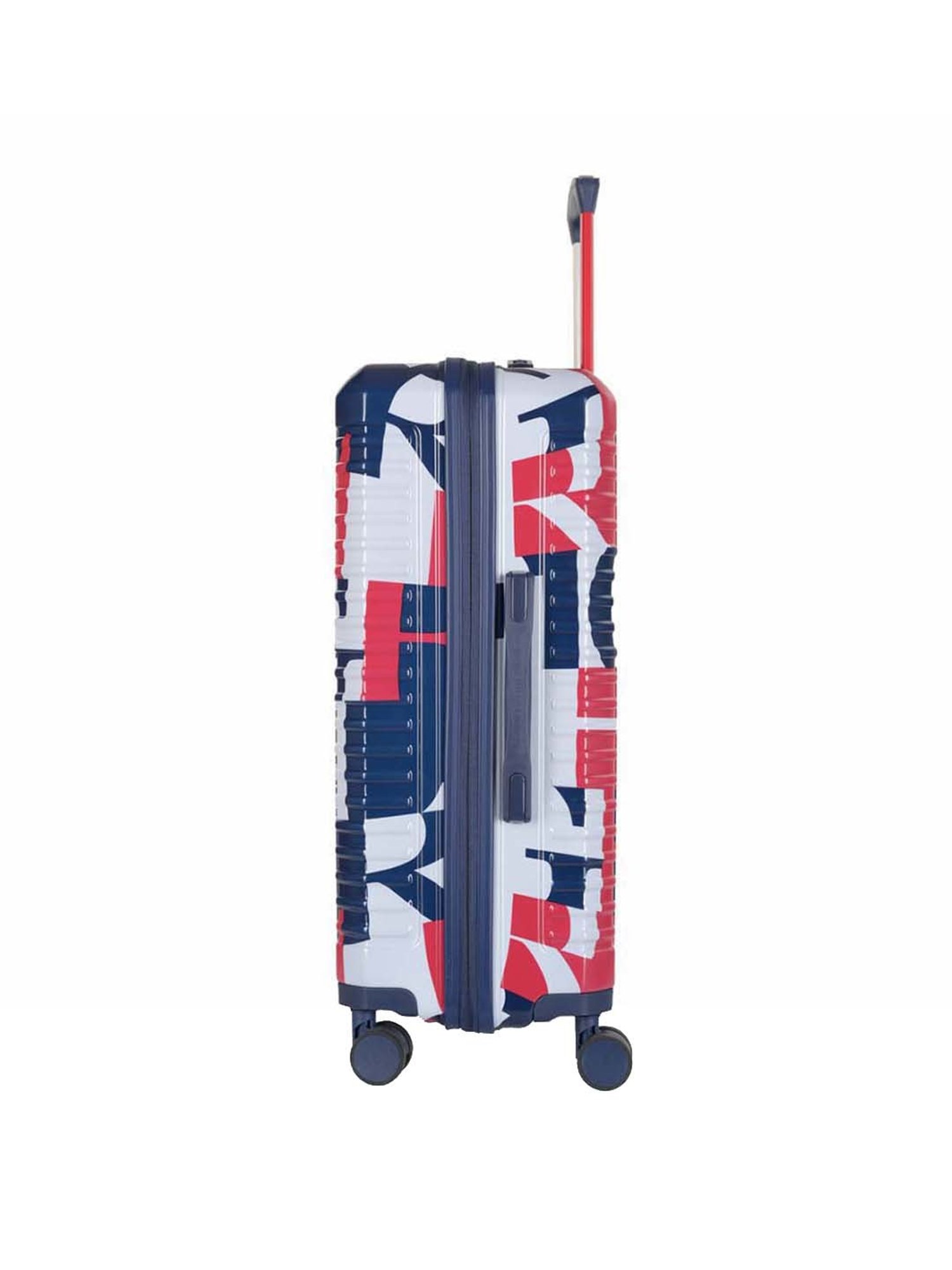 Tommy Hilfiger Red, Navy & White Colorado Spring Hard Case Printed Large Checked Luggage