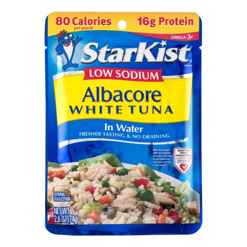 StarKist Low Sodium Albacore White Tuna in Water Pouch - 2.6oz