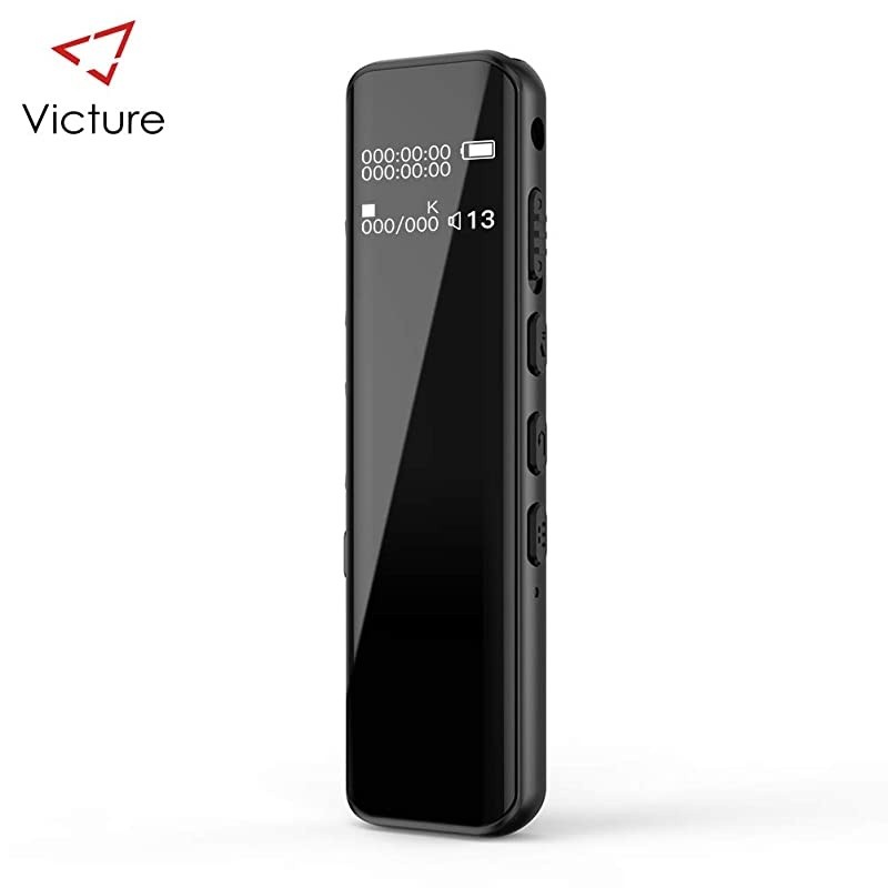Digital Voice Recorder 8GB Mini Dictaphone with Voice Activated Recorder for Lectures Meetings Interviews MP3 Music Recording Playback, Built-in Microphone, Rechargeable Batteries (X5-A)