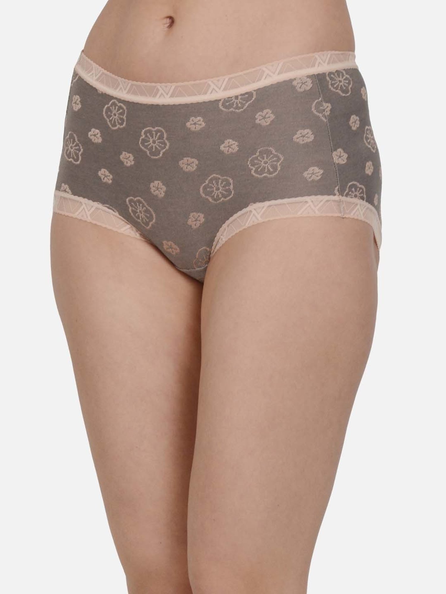 mod & shy Grey Printed Hipster Panty