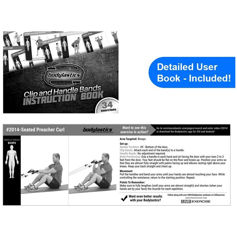 Bodylastics BLCOMP1OR1PU High Quality 23 and 30 Pound Full Body Anti Slip Resistance Clip Bands Fitness Weight Set w/ Durable Patented Locks, (2 Pack)