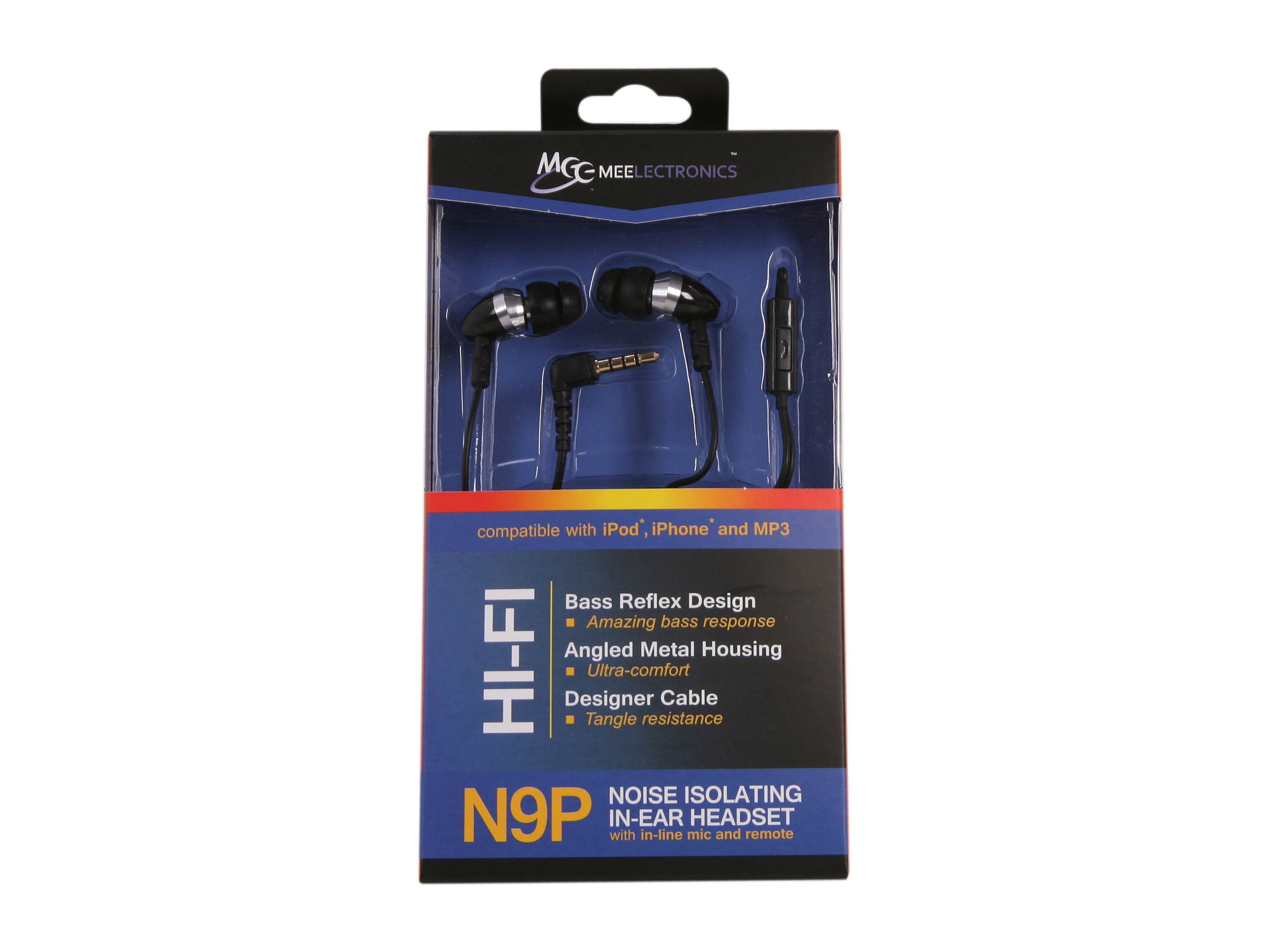 MEElectronics Black 3.5mm Stereo Headset for Cell Phones EP-N9P-BK-MEE