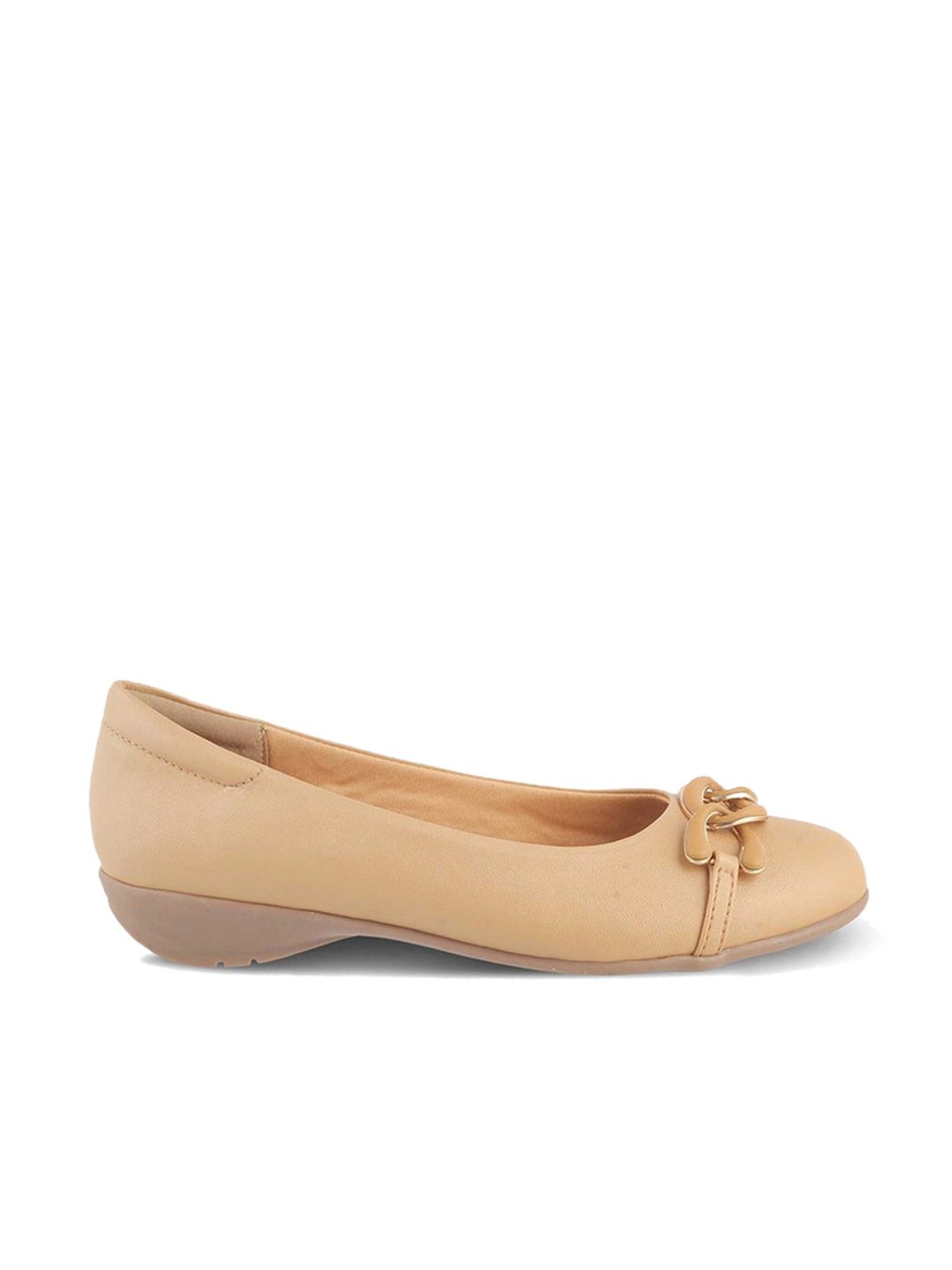 Tresmode Women's Beige Flat Ballets
