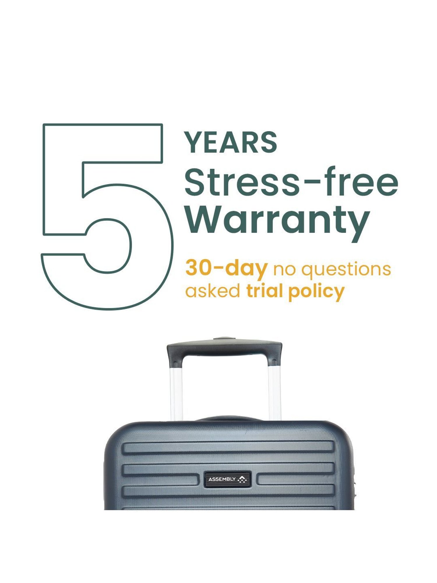 Assembly Blue Textured Trolley Bag Set of 3 - 20 inch, 24 inch & 28 inch