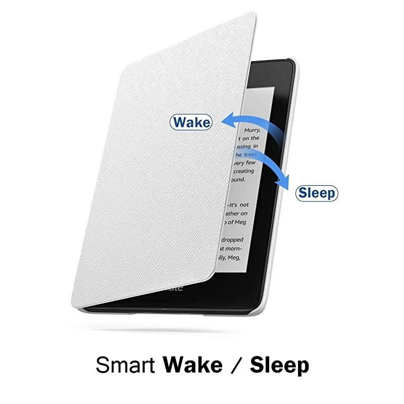 Case Fits Kindle Paperwhite (10th Generation, 2018 Releases), Thinnest Lightest Smart Shell Cover with Auto Wake/Sleep for  Kindle Paperwhite 2018 E-Reader - Black