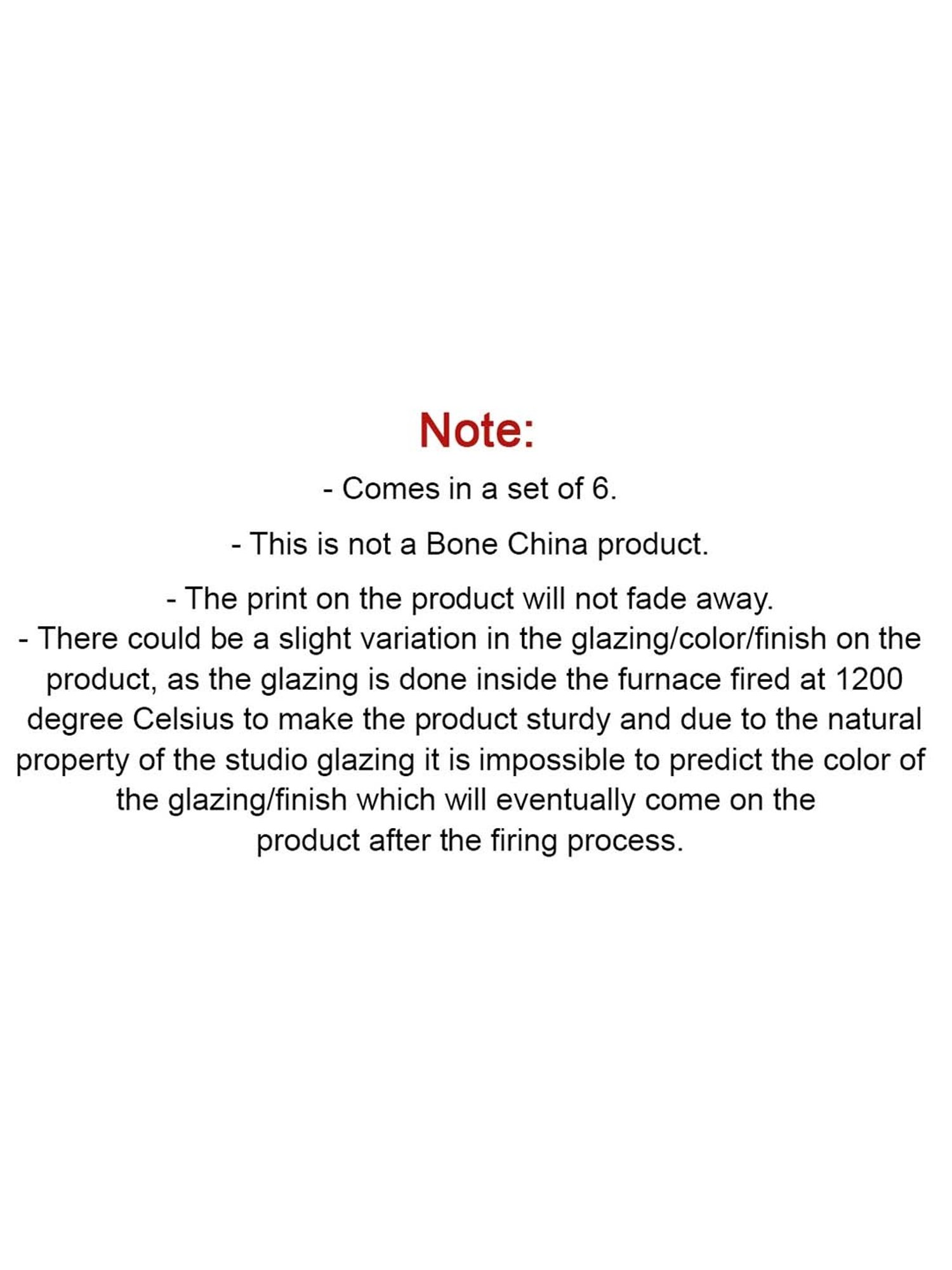 ExclusiveLane Beige & Black Ceramic Dinner Bowl - Set of 6