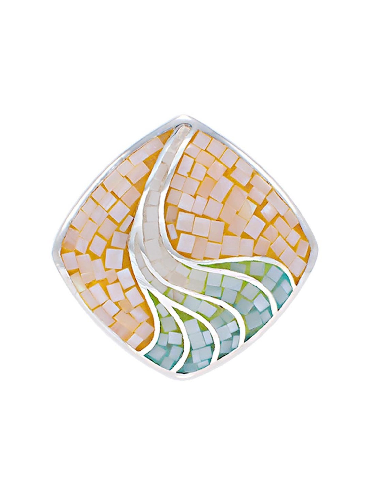 Zavya 92.5 Sterling Silver Pearlescent Elegance Pendant with Chain for Women