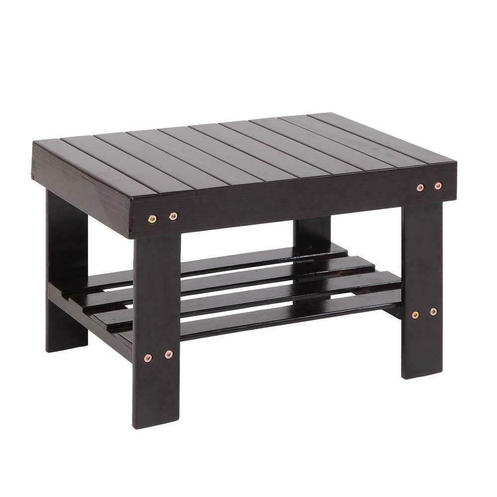 High Grade Wooden Bamboo Child Bench Safe Stool Storage Home Shoe Fishing Bath