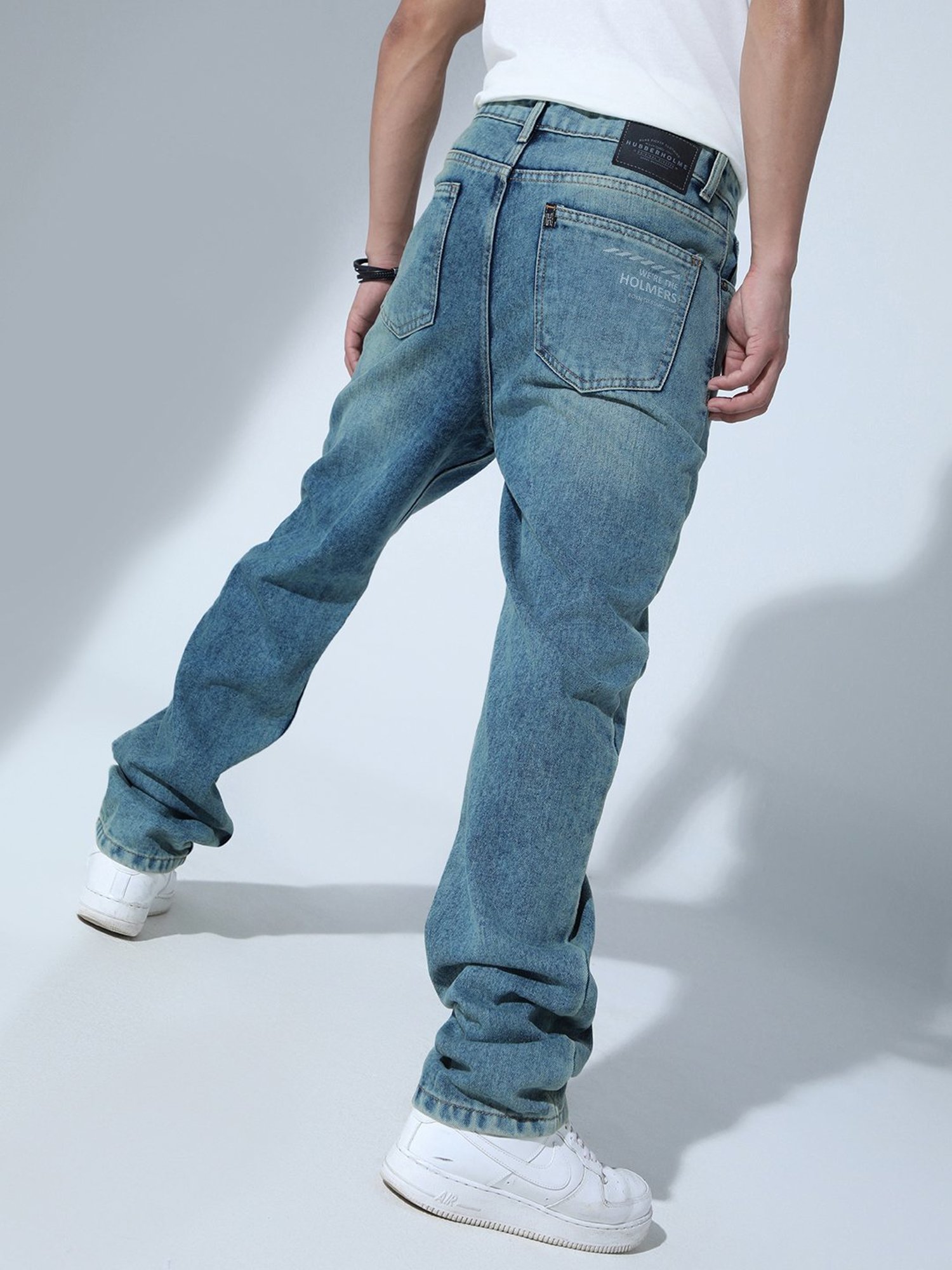Hubberholme Blue Cotton Straight Fit Jeans