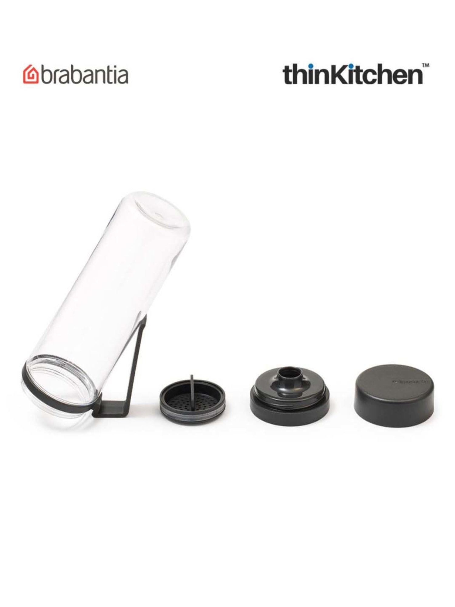 Brabantia Dark Grey Plastic Make & Take Water Bottle With Strainer (10 L)