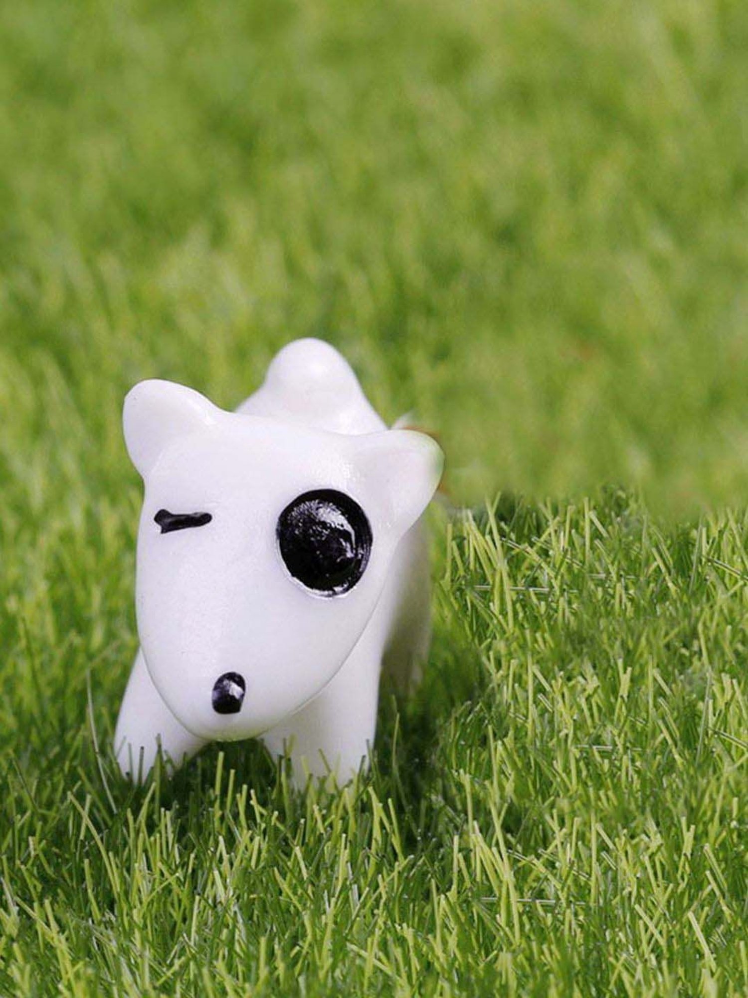 Tayhaa White Plastic Toy Puppy Showpiece - Set of 12