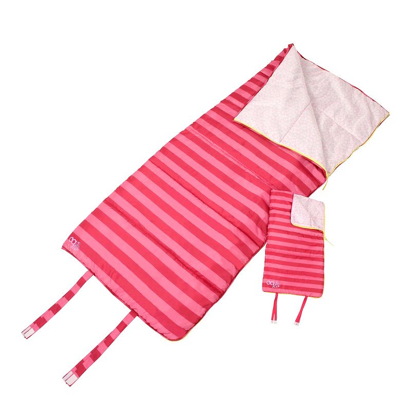 Our Generation Me & You Sleeping Bag with Pink Stripes Accessory Set for 18" Dolls