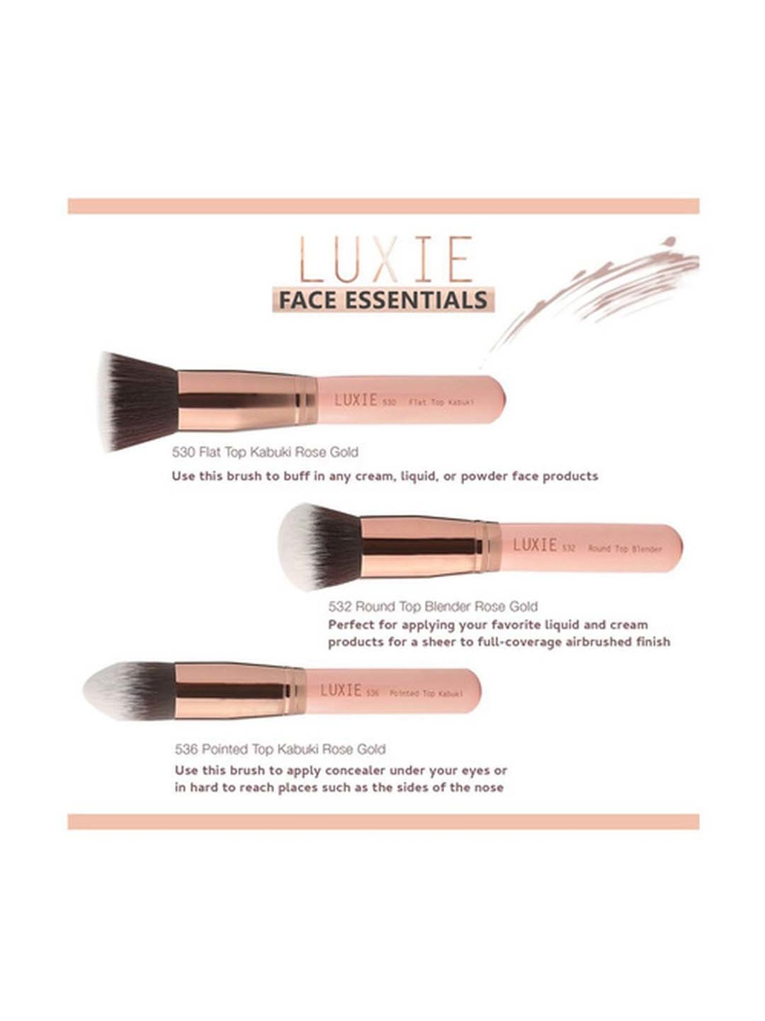 Luxie Rose Gold 530 Flat Top Kabuki Brush